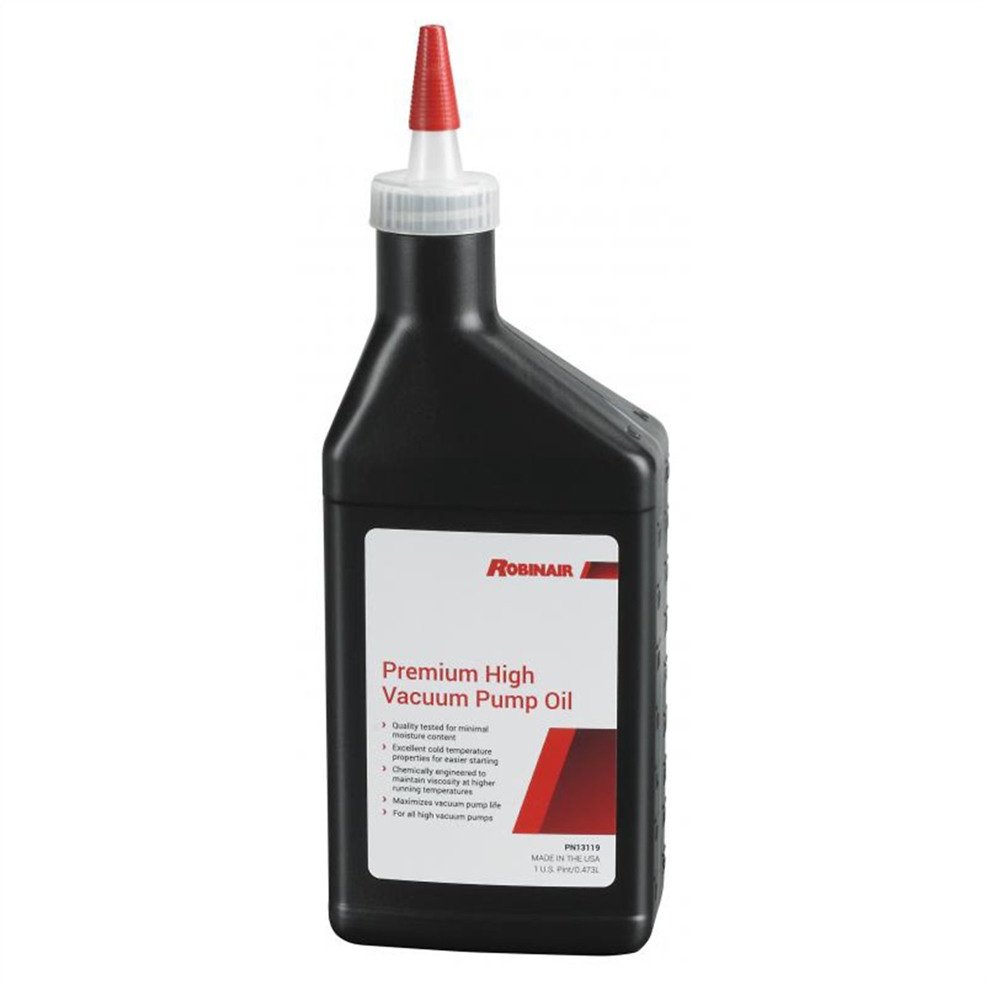 Robinair Premium High Vacuum Pump Oil — Pint Bottle, Case of 12, Model# ROB13119